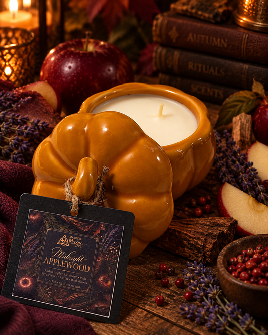 Midnight Applewood | Orange Pumpkin Jar Candle
