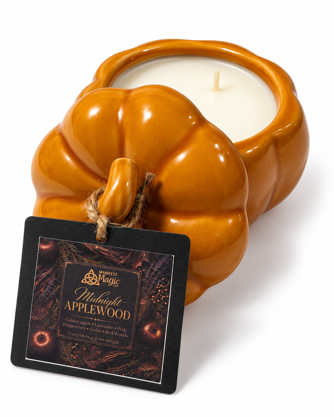 Midnight Applewood | Orange Pumpkin Jar Candle