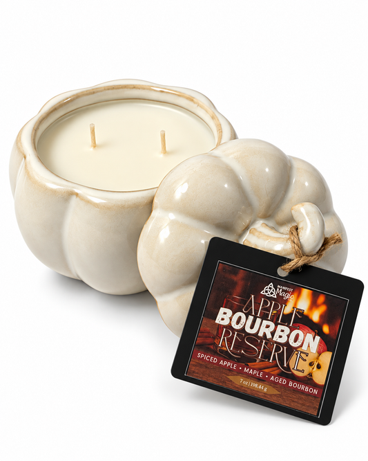 Apple Bourbon Reserve | White Pumpkin Jar Candle